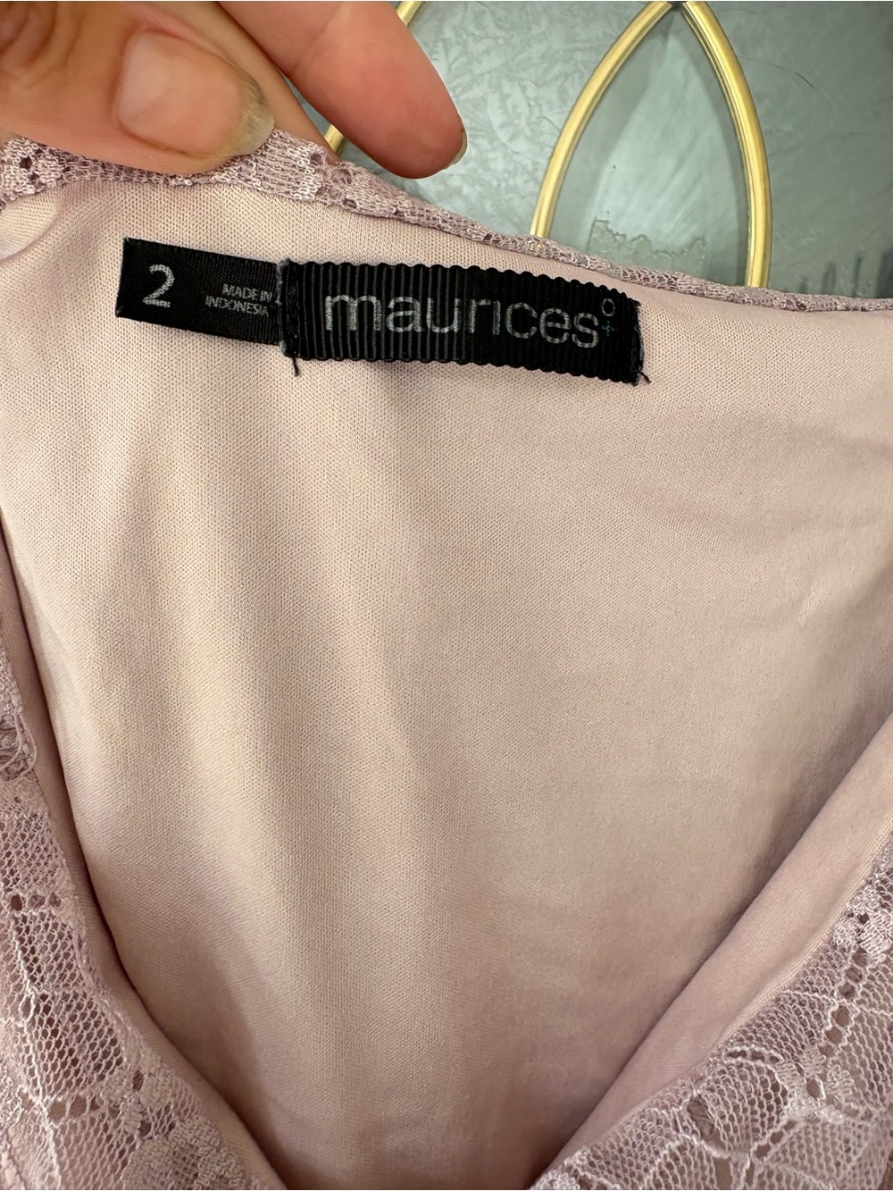 Maurices Dusty Mauve Lace Cami Top - Picture 2 of 4